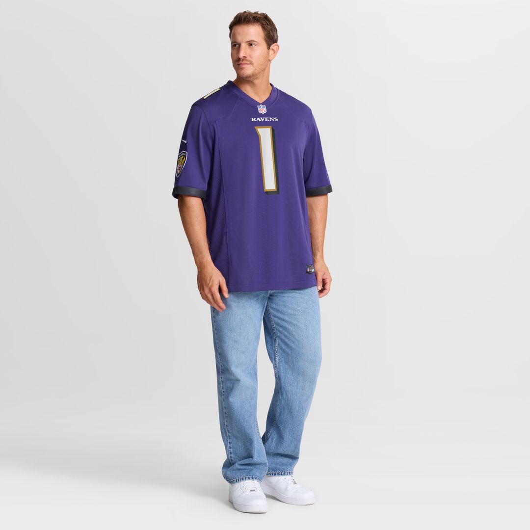 Number 1 Dad Baltimore Ravens Game Jersey - Purple