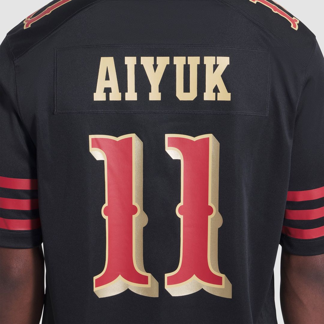 Brandon Aiyuk San Francisco 49ers 2025 Rivalries Collection Game Jersey - Black