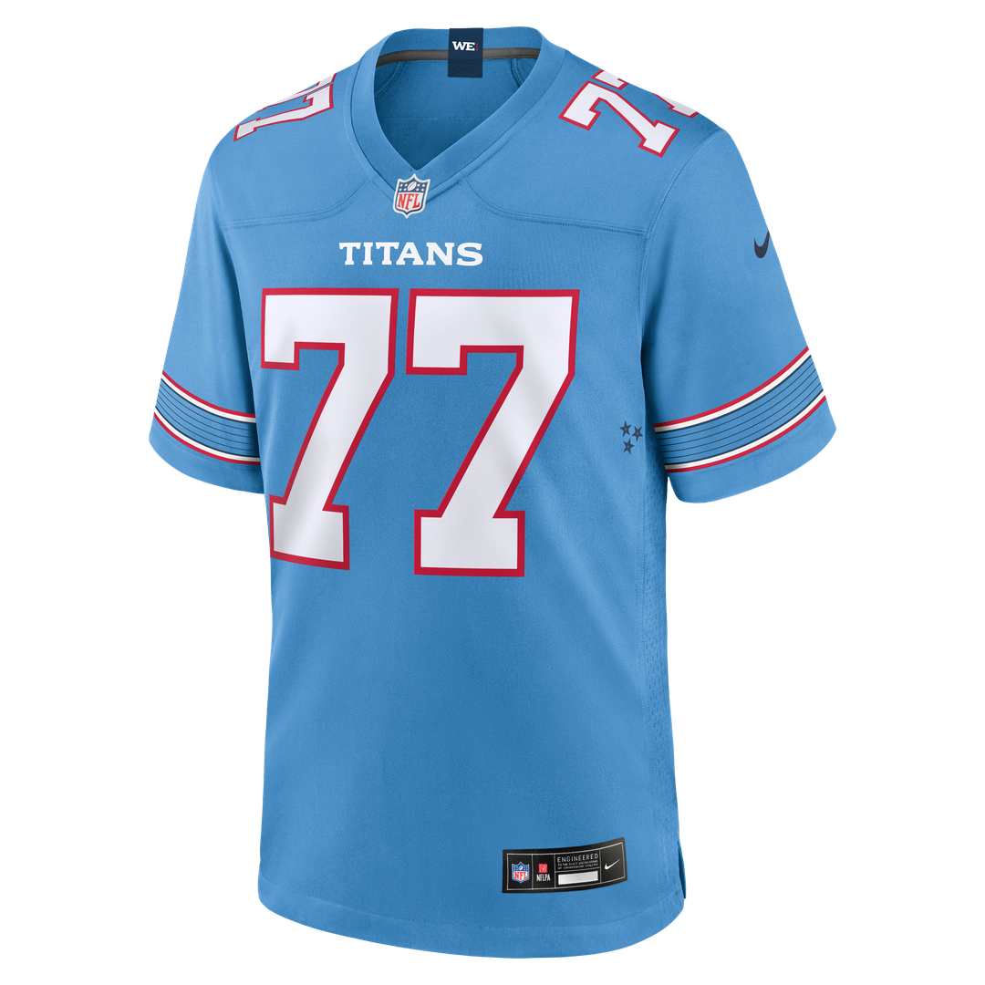 Peter Skoronski Tennessee Titans Game Jersey - Light Blue