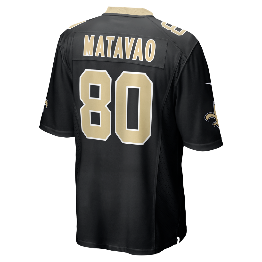 Moliki Matavao New Orleans Saints Team Game Jersey - Black