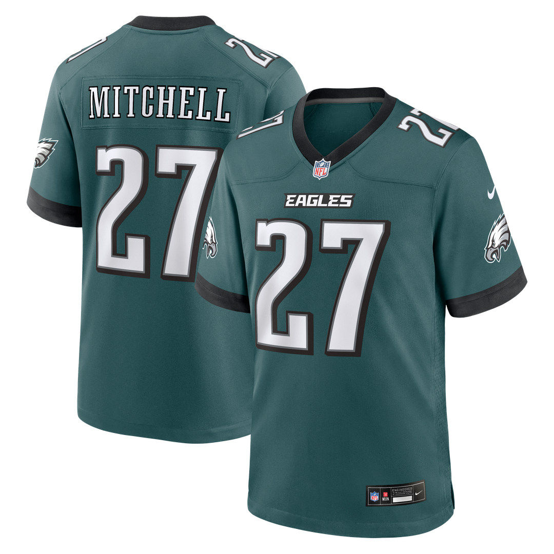 Quinyon Mitchell Philadelphia Eagles Team Game Jersey - Midnight Green