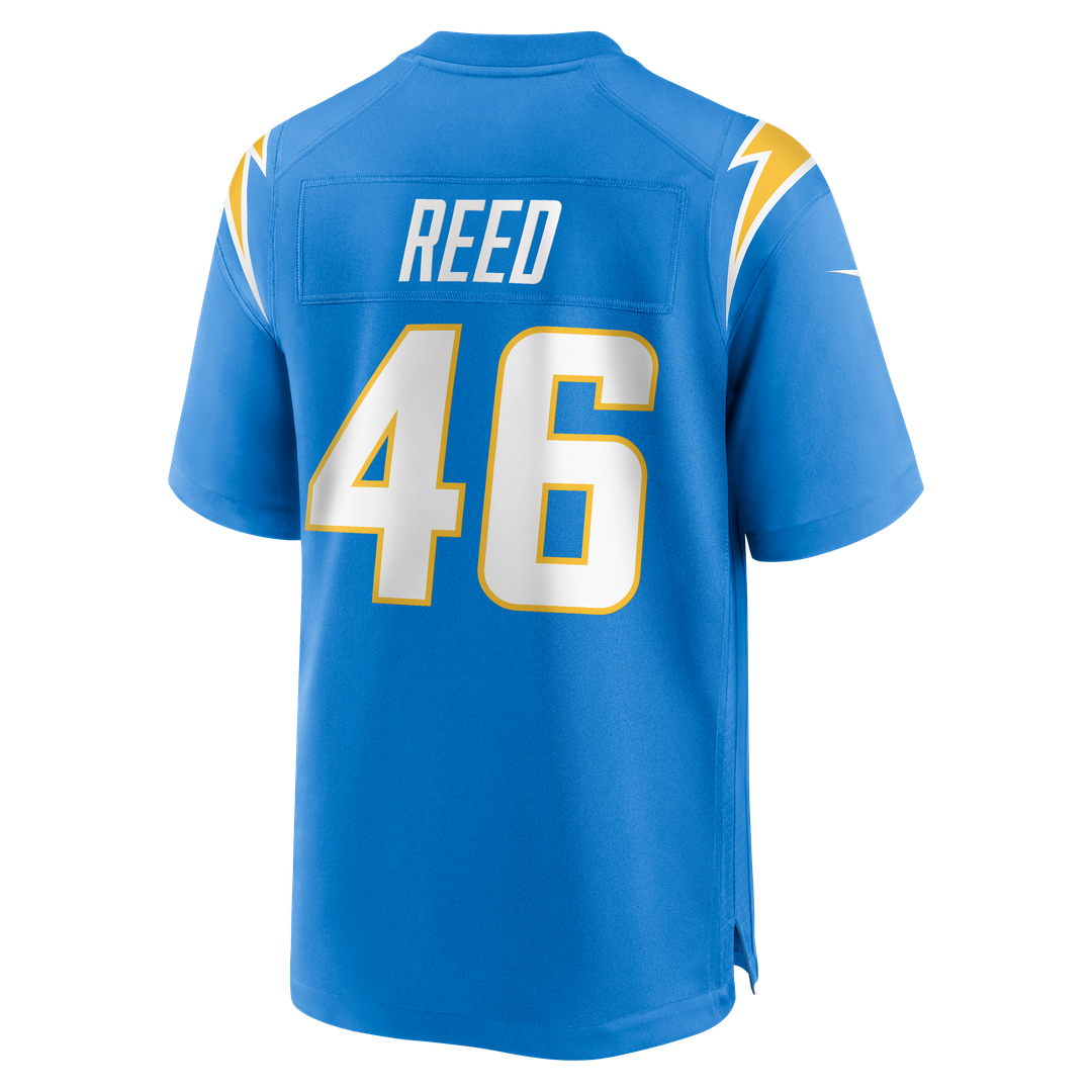 Nikko Reed Los Angeles Chargers Team Game Jersey - Powder Blue