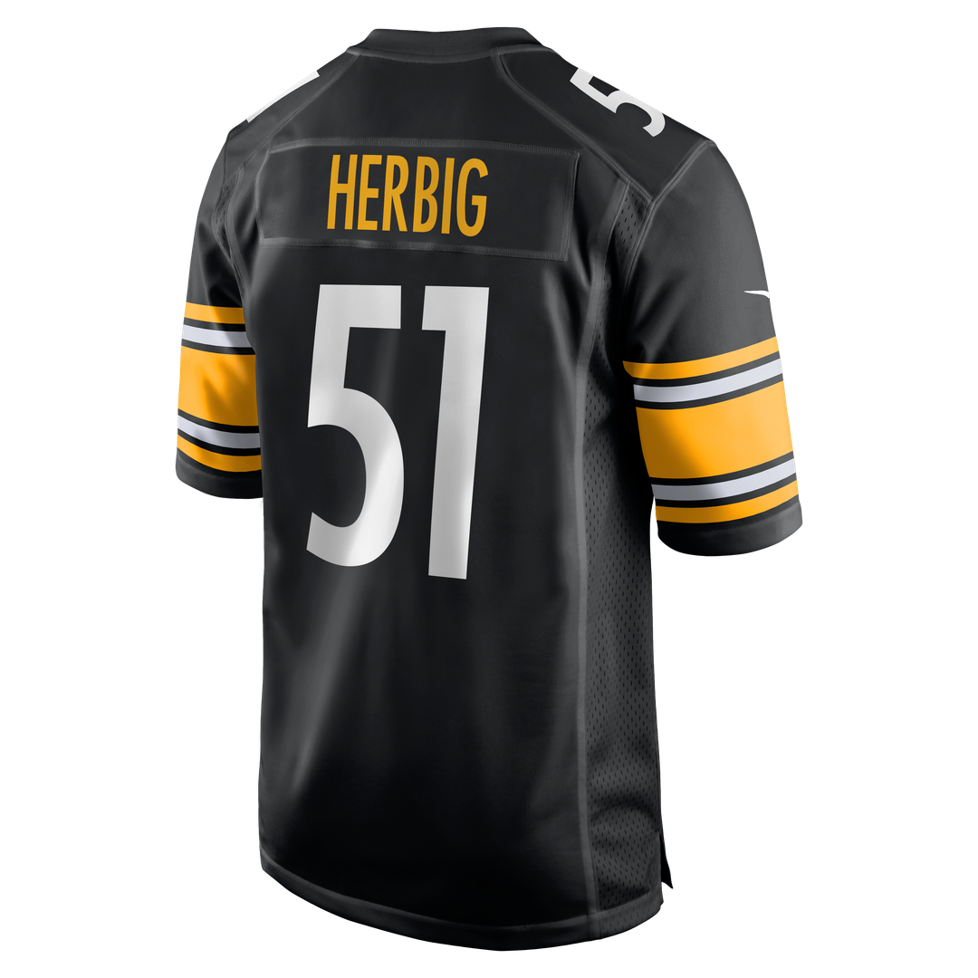 Nick Herbig Pittsburgh Steelers Game Jersey - Black