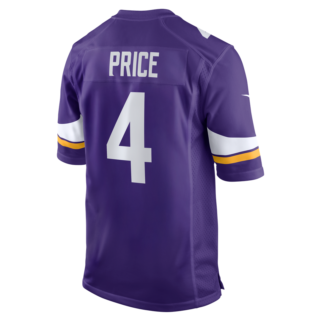 Myles Price Minnesota Vikings Team Game Jersey - Purple