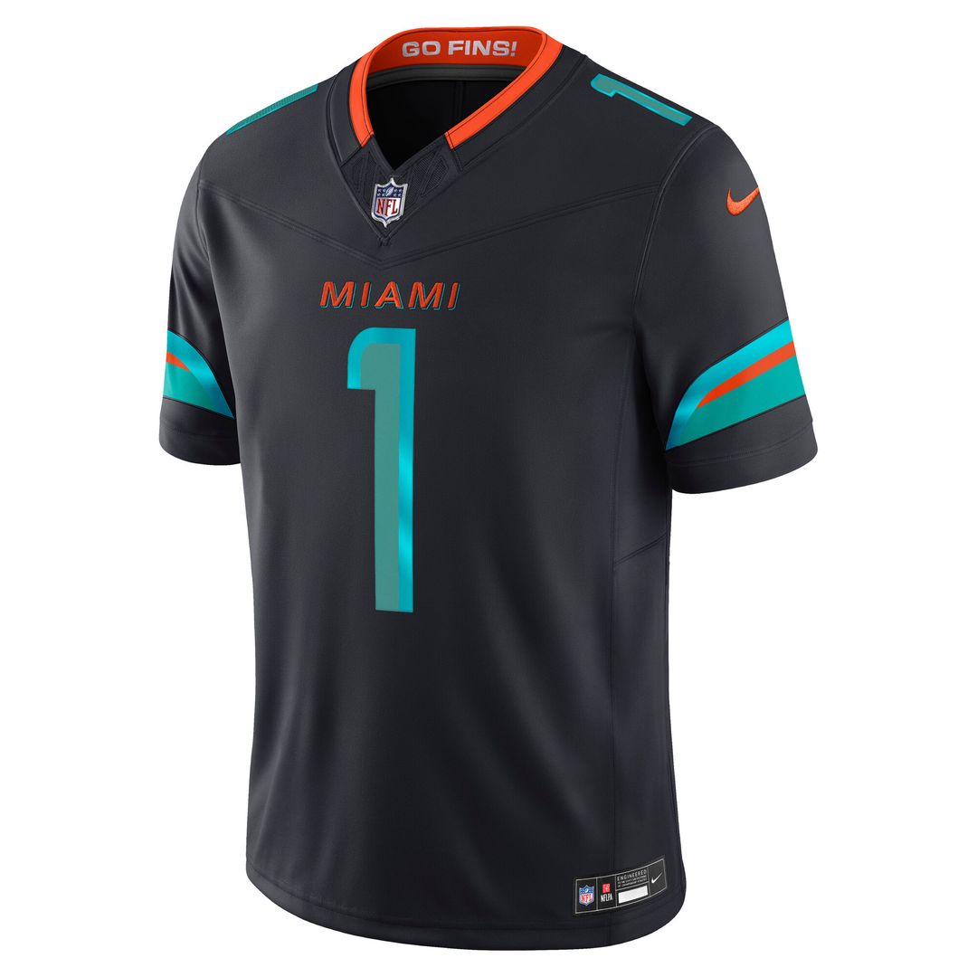Tua Tagovailoa Miami Dolphins 2025 Rivalries Collection Stitched Limited Jersey - Pitch Blue