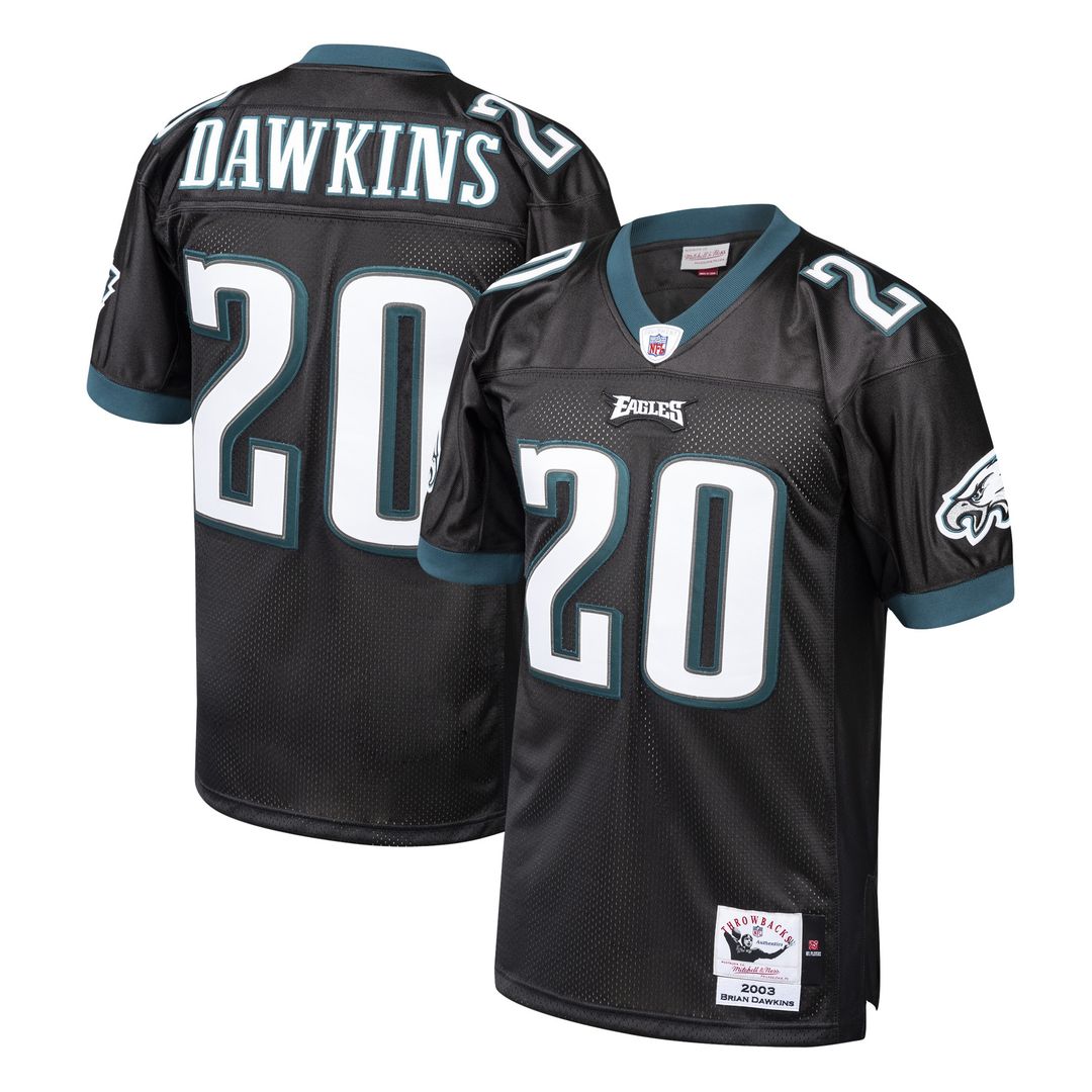 Brian Dawkins Philadelphia Eagles 2003 Authentic Throwback Retired Player Jersey - Black