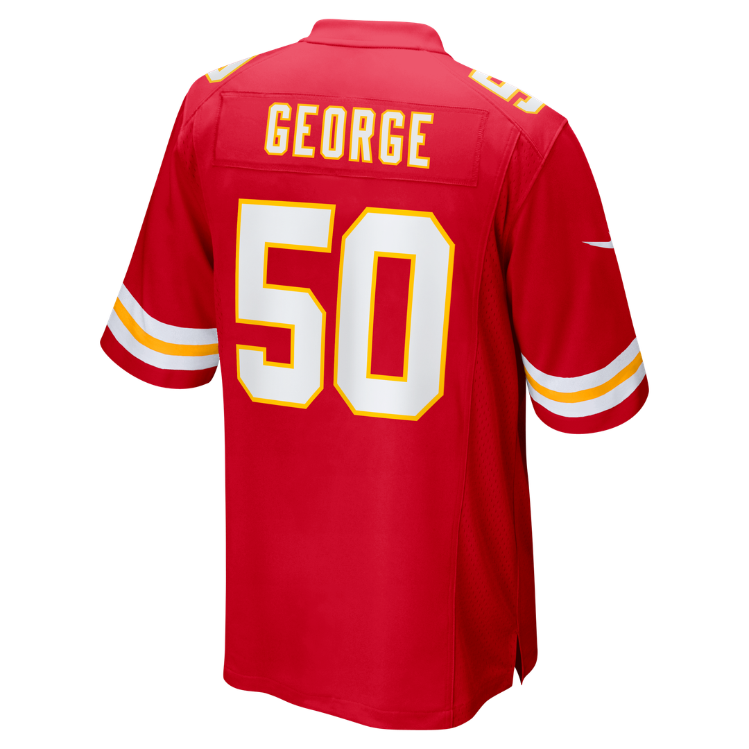 Brandon George Kansas City Chiefs Team Game Jersey - Red