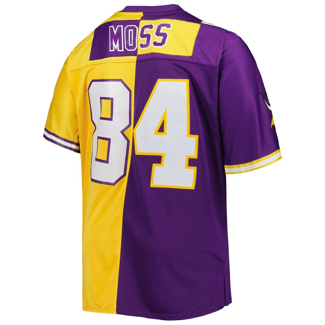 Randy Moss Minnesota Vikings Big & Tall Split Legacy Retired Player Replica Jersey - Purple/Gold
