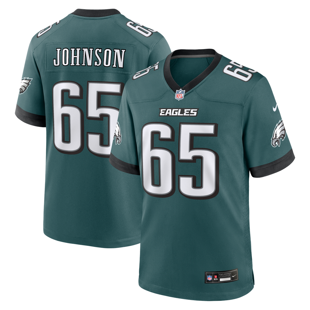Lane Johnson Philadelphia Eagles Team Game Jersey - Midnight Green
