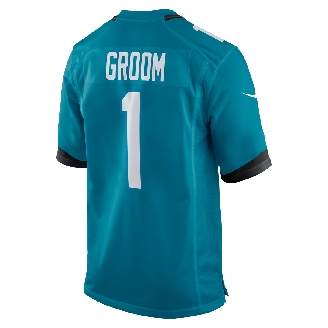 Number 1 Groom Jacksonville Jaguars Game Jersey - Teal