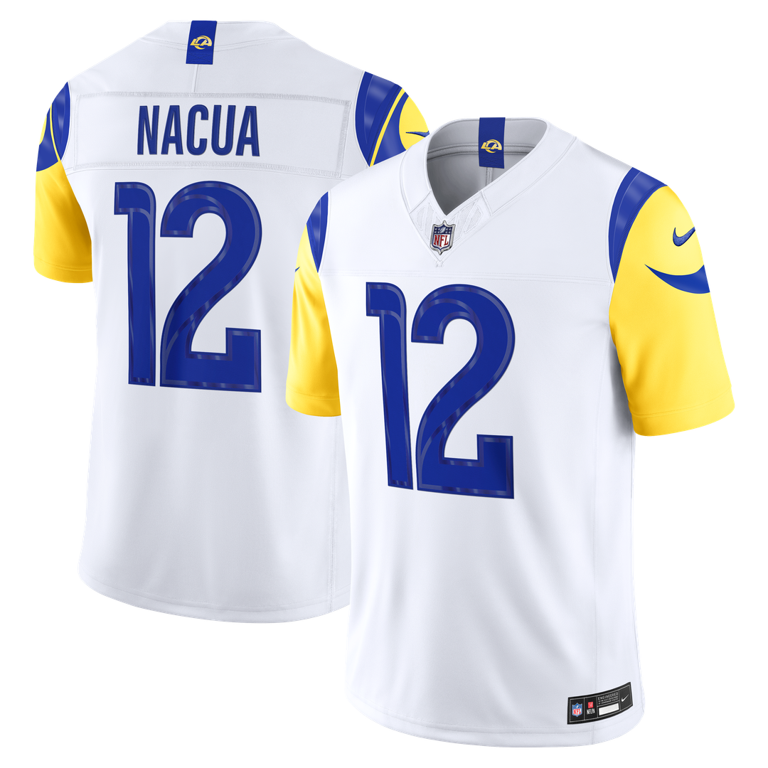 Puka Nacua Los Angeles Rams Vapor F.U.S.E. Stitched Limited Jersey - White