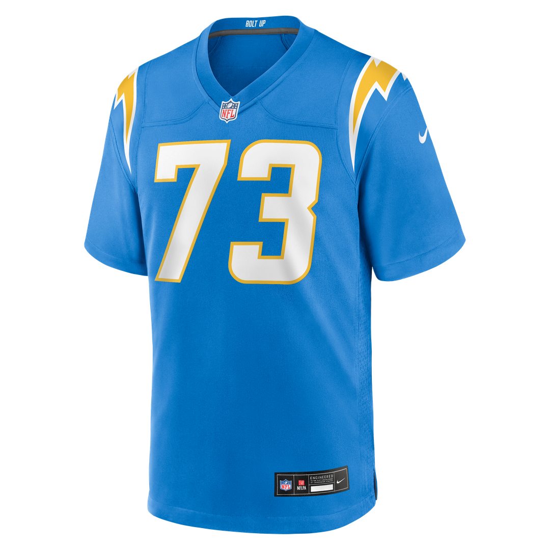 Mekhi Becton Los Angeles Chargers Team Game Jersey - Powder Blue
