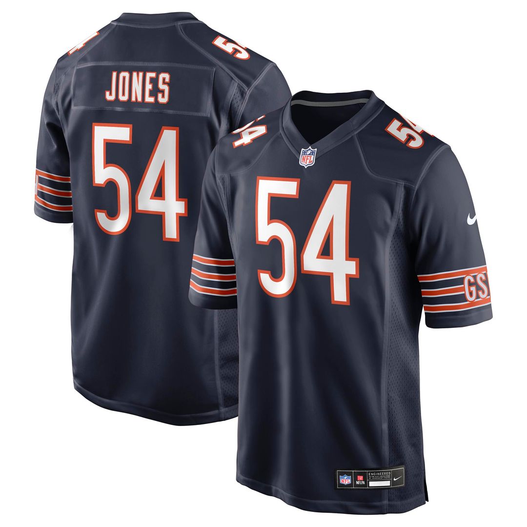 Logan Jones Chicago Bears Team Game Jersey - Navy