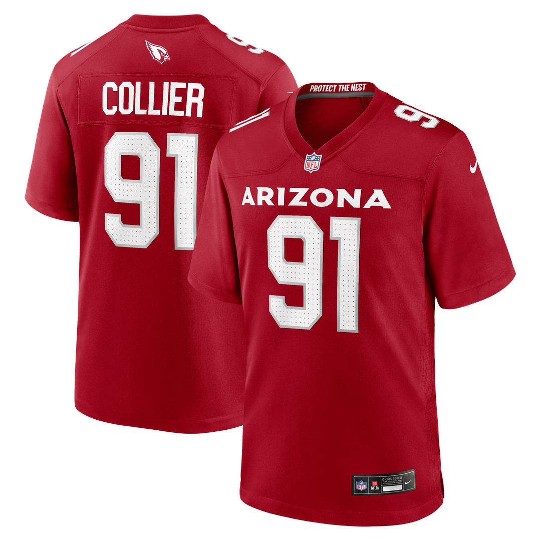 L.J. Collier Arizona Cardinals Team Game Jersey - Cardinal