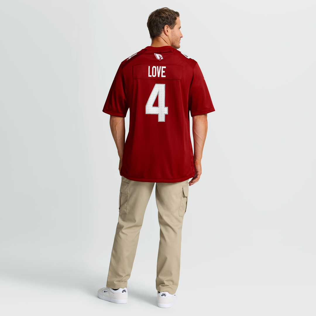 Jeremiyah Love Arizona Cardinals 2026 NFL Draft First Round Pick No. 3 Team Game Jersey - Cardinal