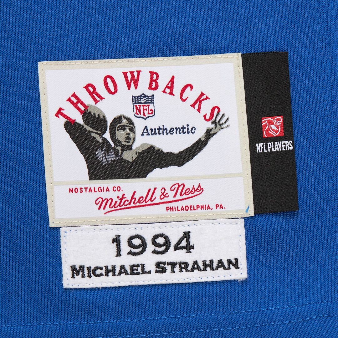 Michael Strahan New York Giants 1994 Authentic Throwback Retired Player Jersey - Royal