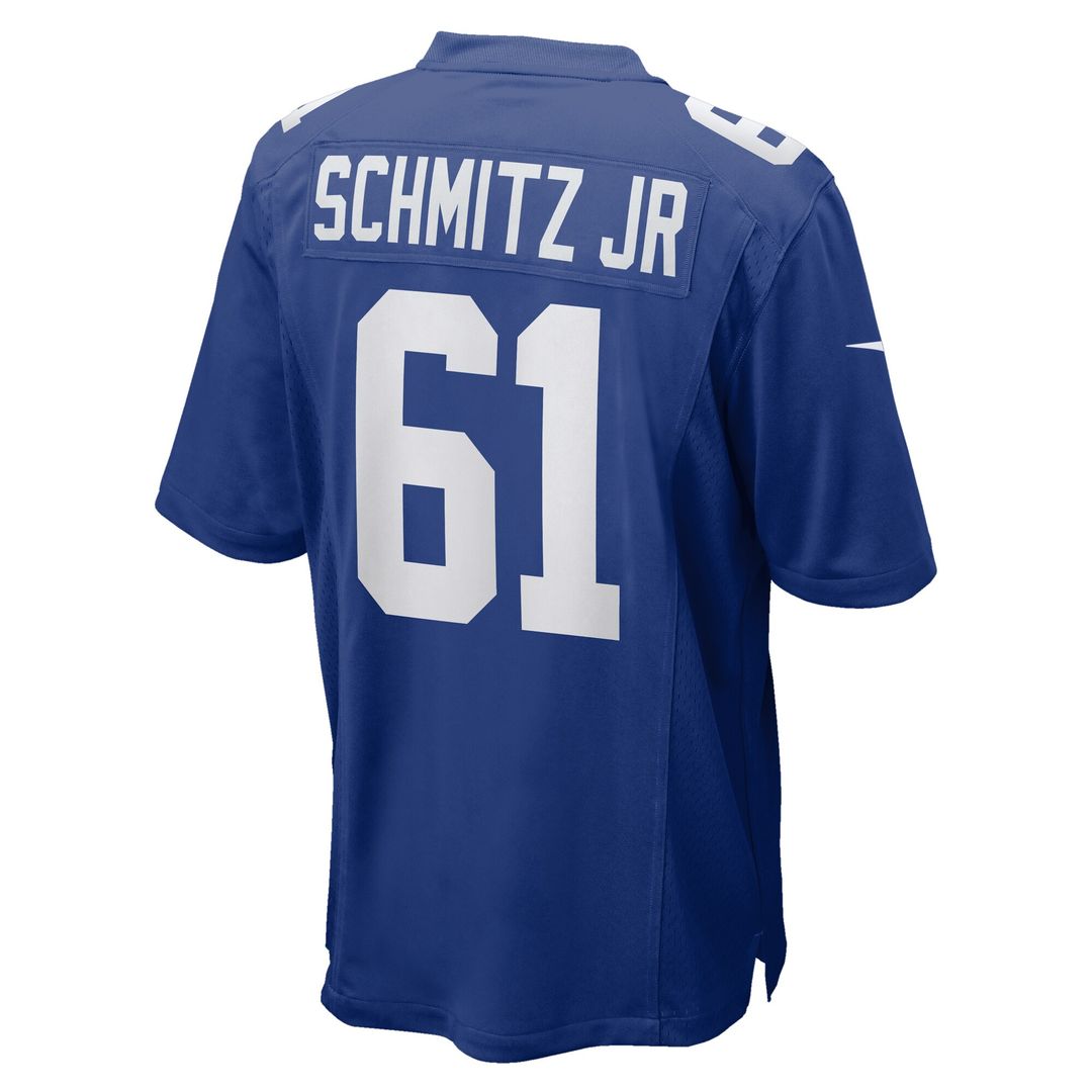 John Michael Schmitz Jr. New York Giants Team Game Jersey - Royal