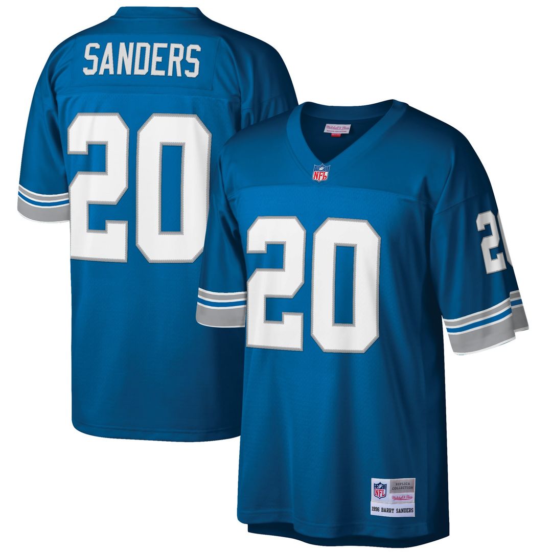 Barry Sanders Detroit Lions Big & Tall 1996 Retired Player Replica Jersey - White