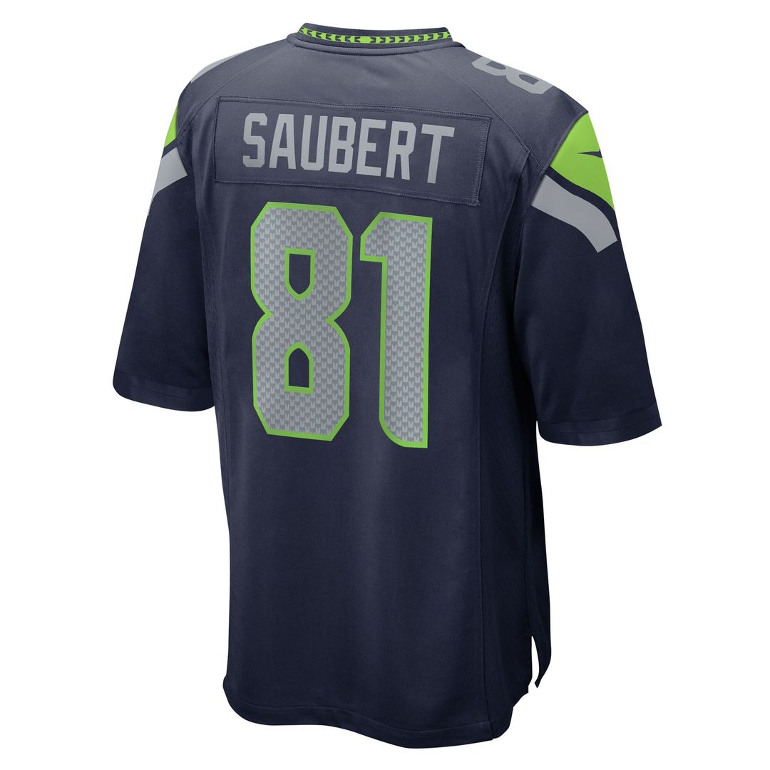 Eric Saubert Seattle Seahawks Team Game Jersey - College Navy