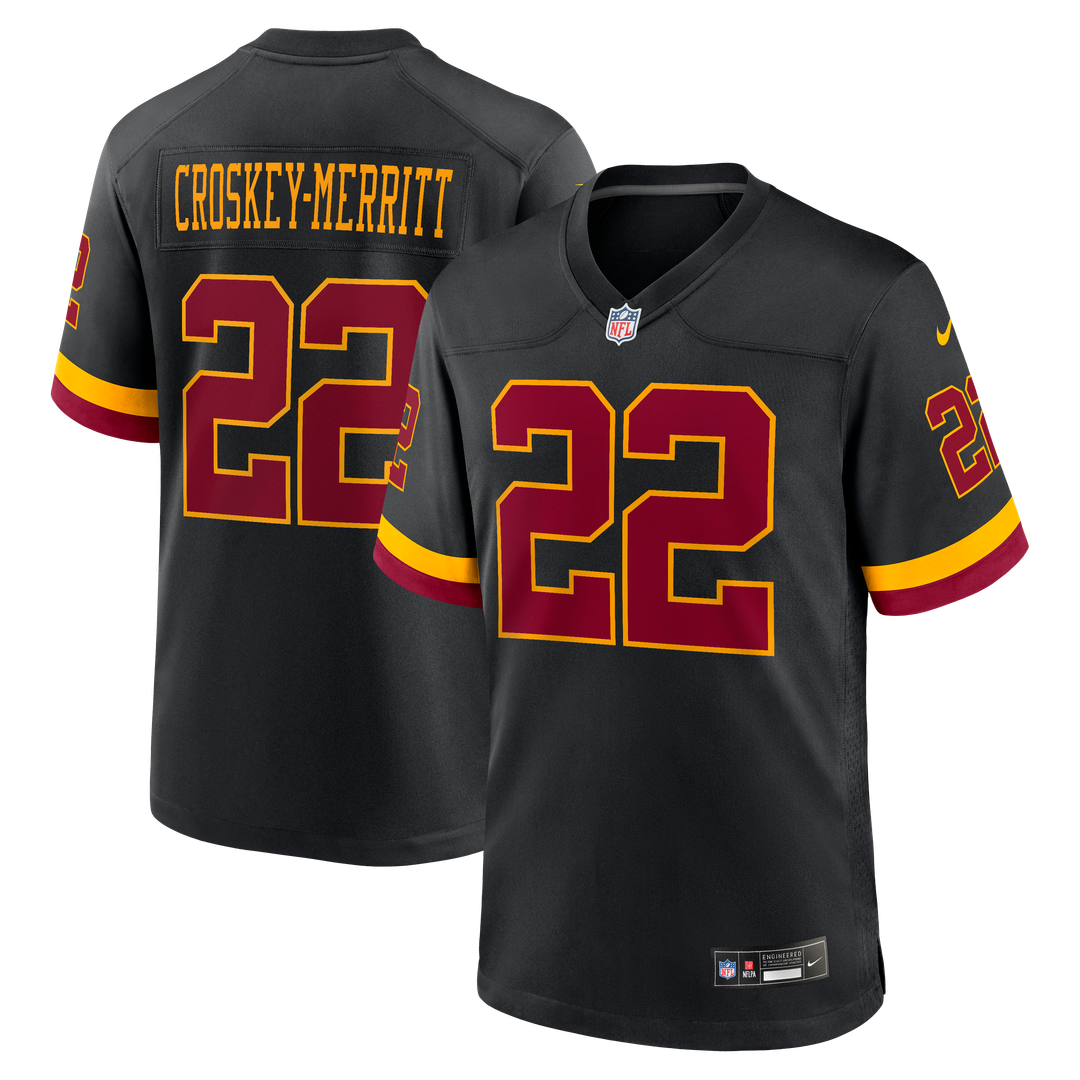 Jacory Croskey-Merritt Washington Commanders Hail Raiser Alternate Game Jersey - Black
