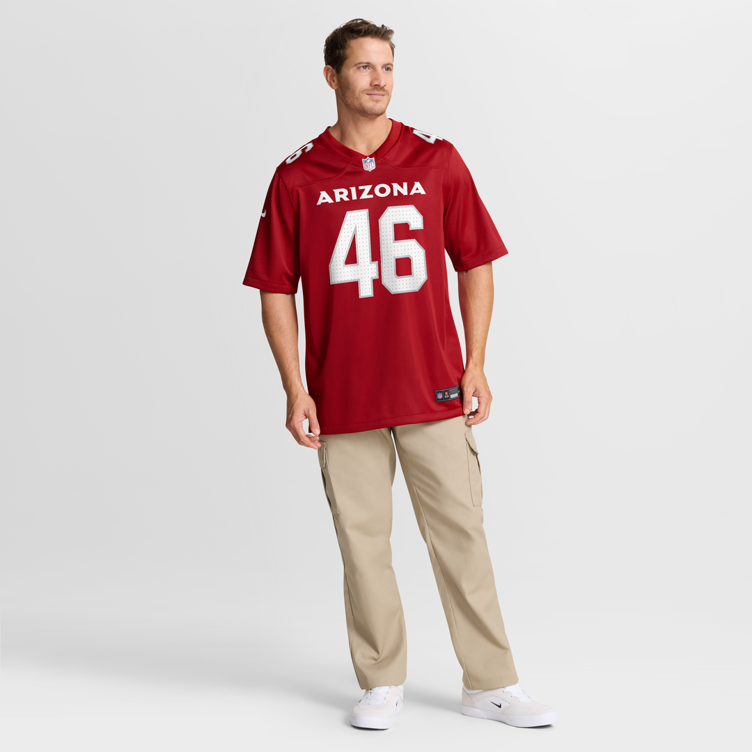 Aaron Brewer Arizona Cardinals Team Game Jersey - Cardinal