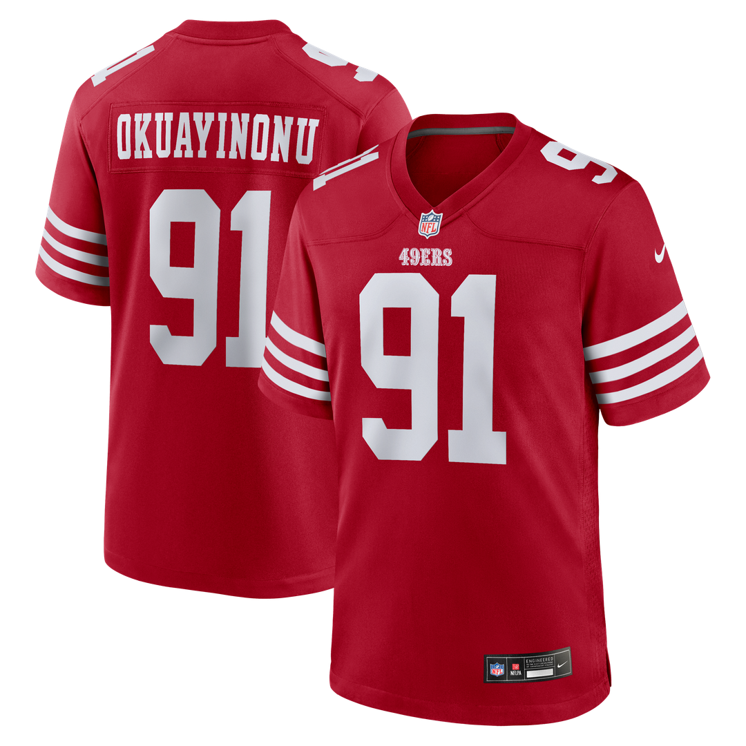Sam Okuayinonu San Francisco 49ers Team Game Jersey - Scarlet