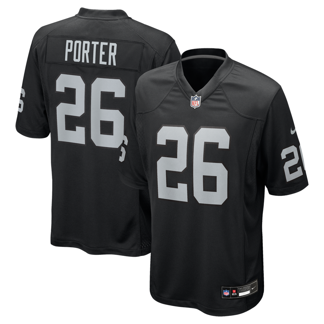 Darien Porter Las Vegas Raiders Team Game Jersey - Black