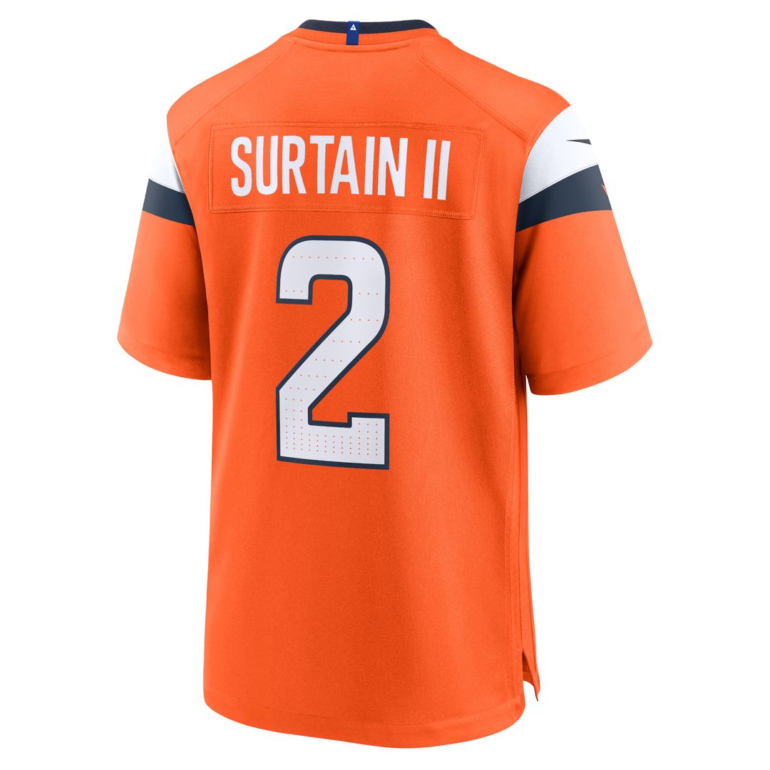 Patrick Surtain II Denver Broncos Team Game Jersey - Orange