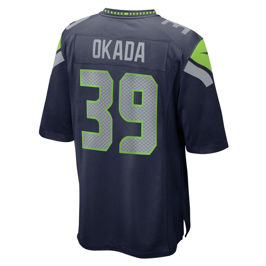 Ty Okada Seattle Seahawks Team Game Jersey - College Navy