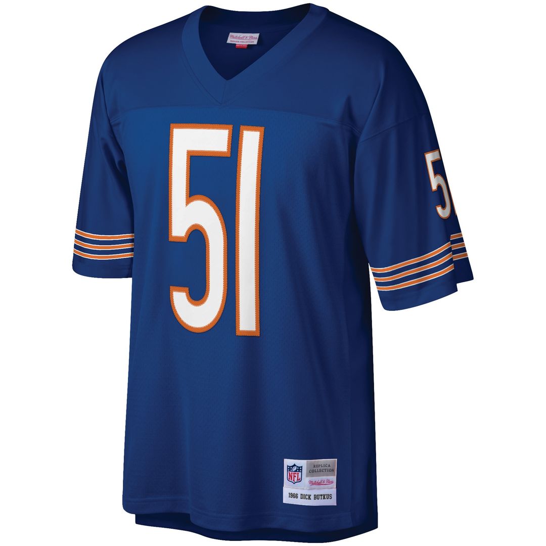 Dick Butkus Chicago Bears Retired Player Legacy Replica Jersey - Navy