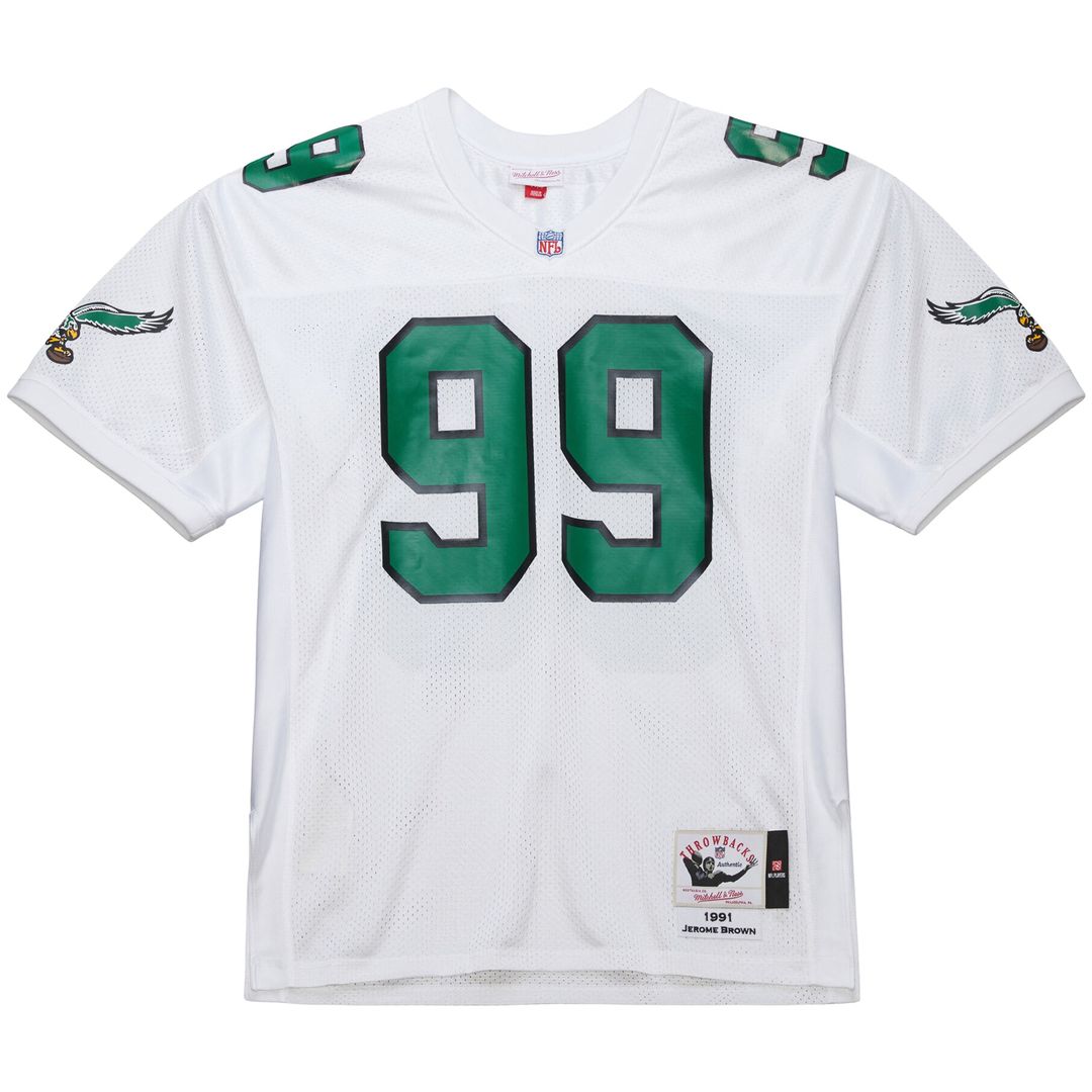 Jerome Brown Philadelphia Eagles 1991 Authentic Throwback Retired Player Jersey - White