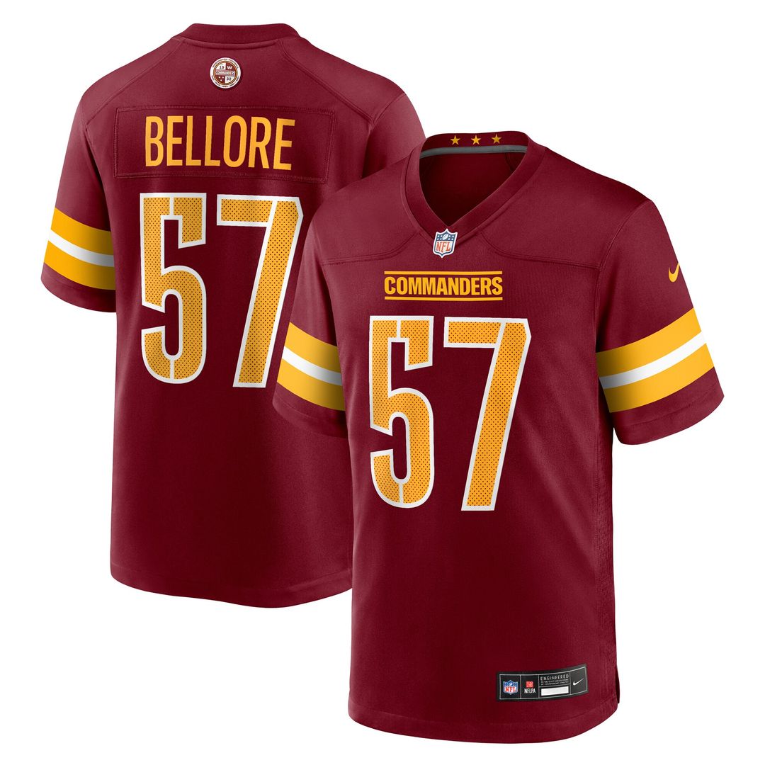 Nick Bellore Washington Commanders Team Game Jersey - Burgundy
