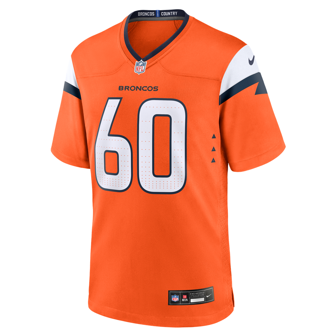 Luke Wattenberg Denver Broncos Team Game Jersey - Orange