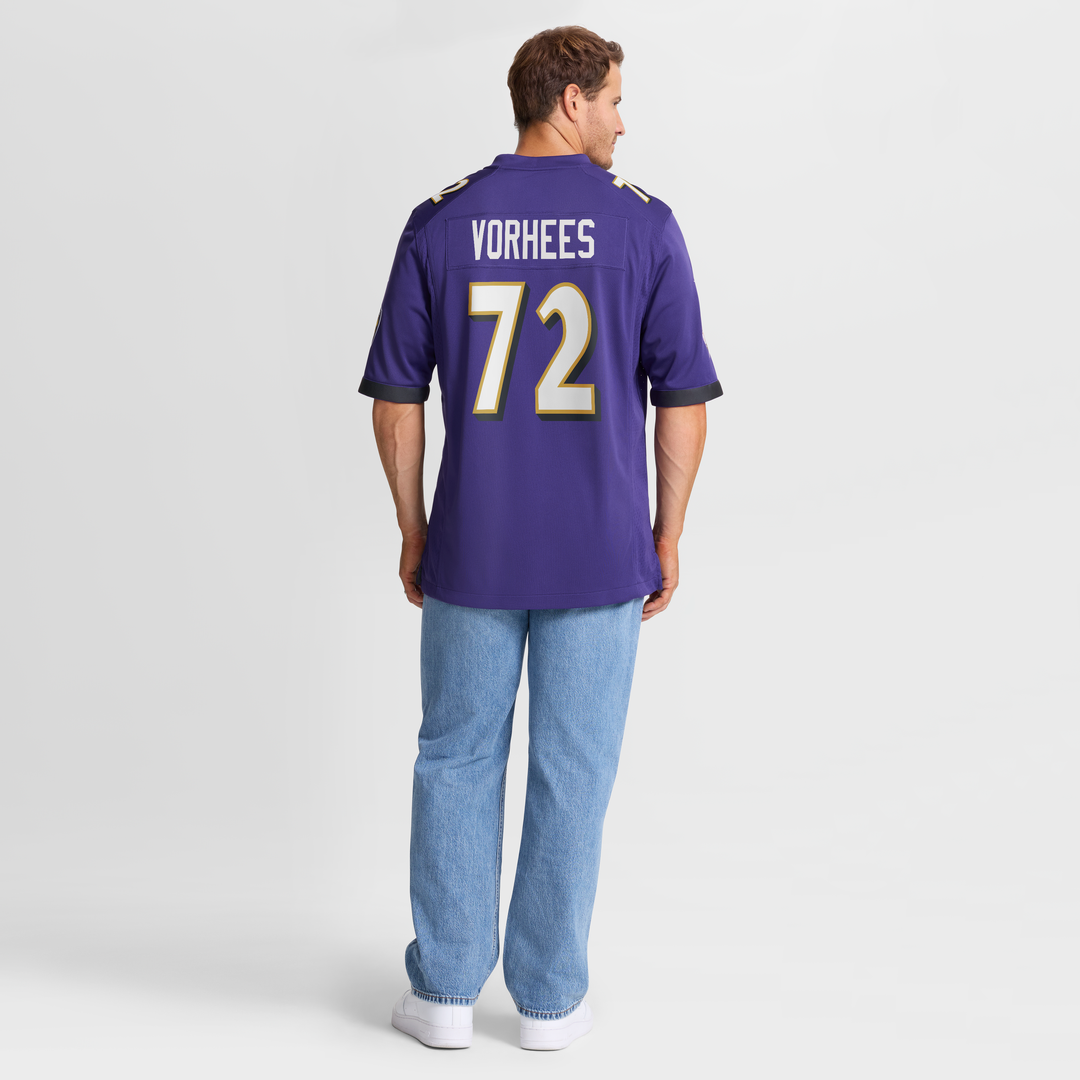 Andrew Vorhees Baltimore Ravens Team Game Jersey - Purple