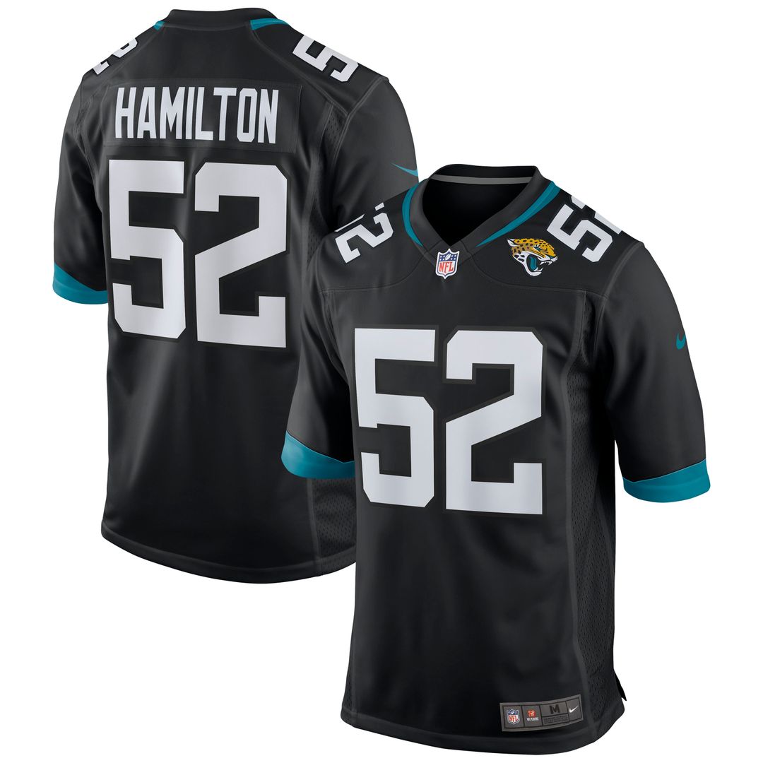 DaVon Hamilton Jacksonville Jaguars Game Jersey - Black