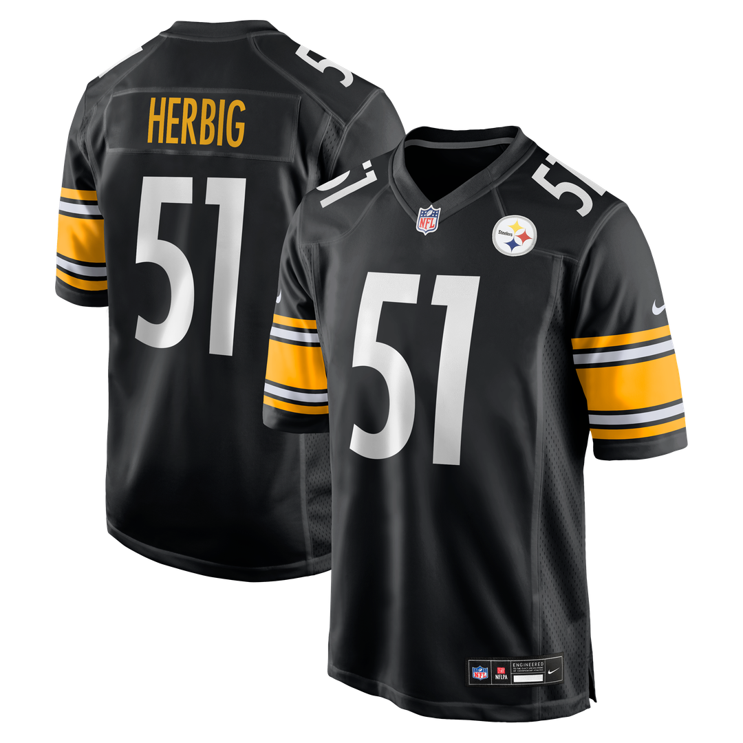 Nick Herbig Pittsburgh Steelers Game Jersey - Black