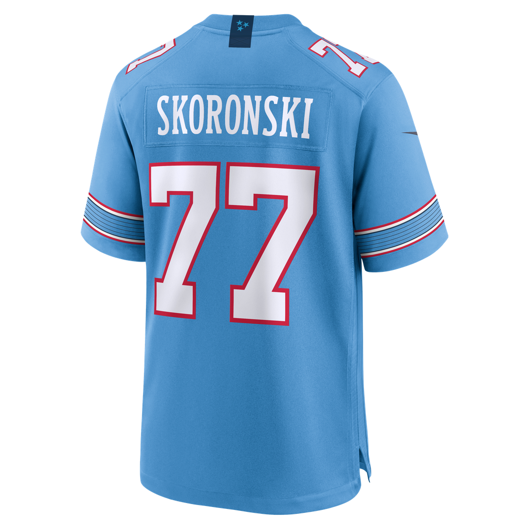 Peter Skoronski Tennessee Titans Game Jersey - Light Blue