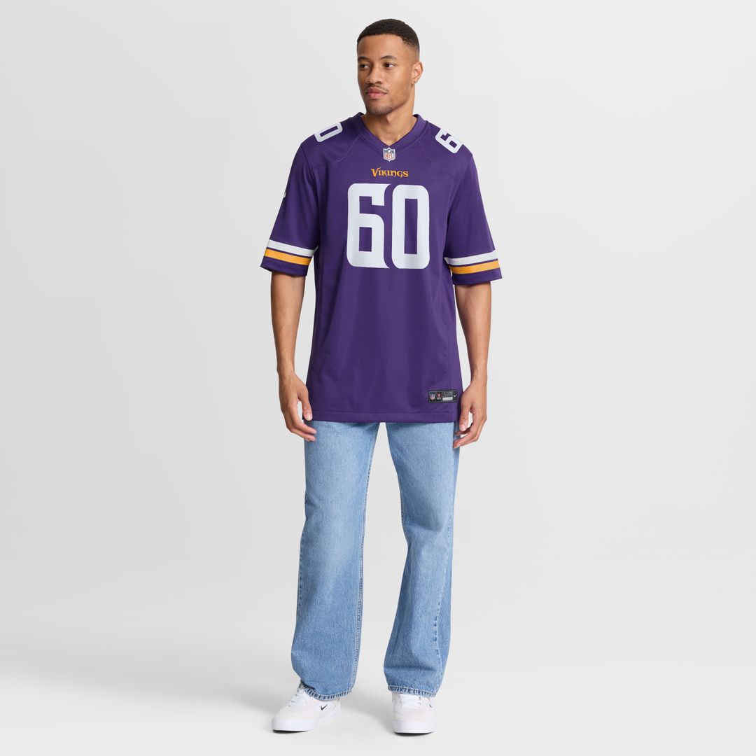 Joe Huber Minnesota Vikings Team Game Jersey - Purple