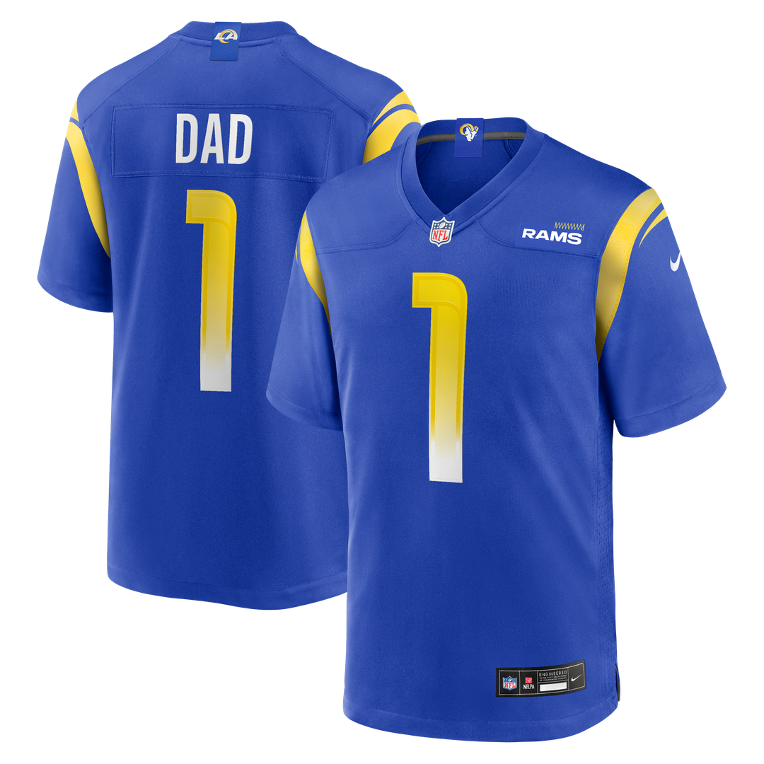 Number 1 Dad Los Angeles Rams Game Jersey - Royal