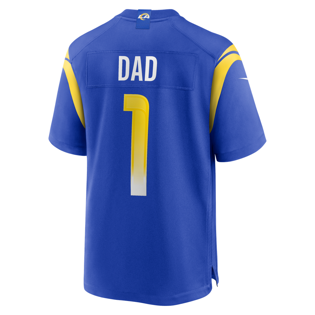 Number 1 Dad Los Angeles Rams Game Jersey - Royal