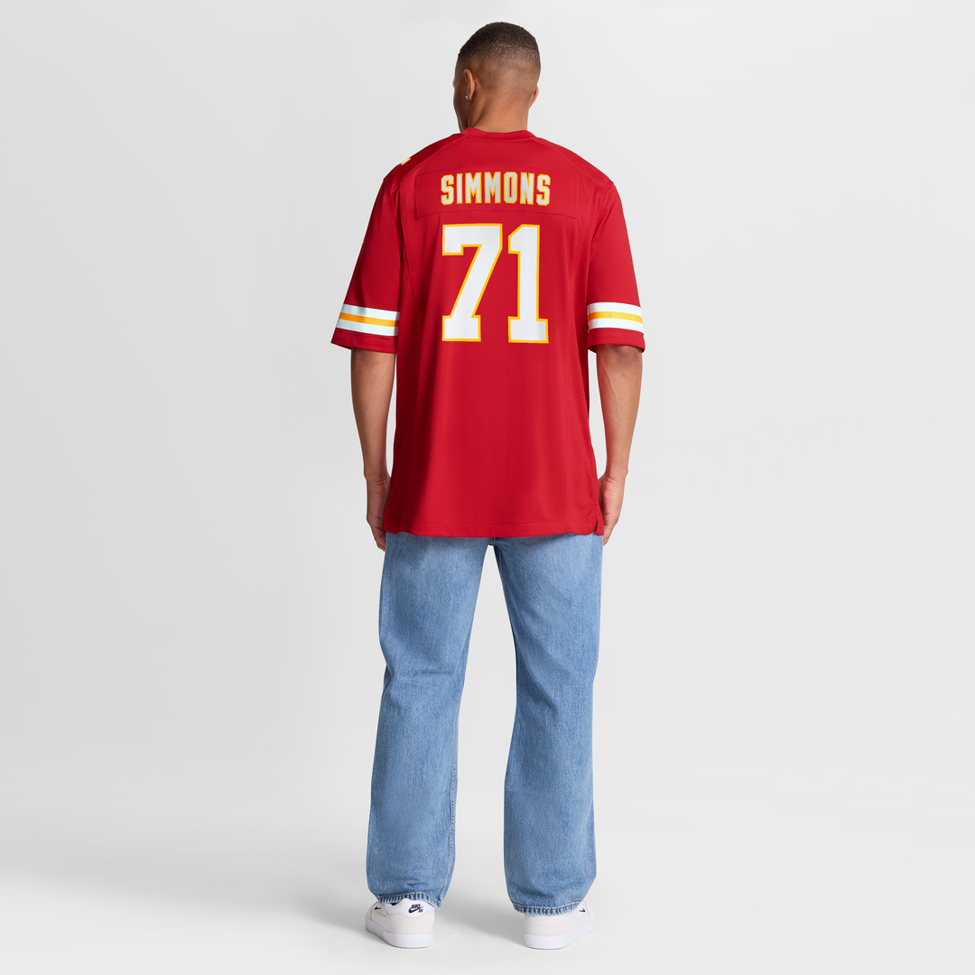 Josh Simmons Kansas City Chiefs Game Jersey - Red