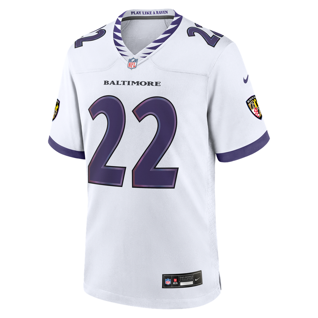 Derrick Henry Baltimore Ravens Game Jersey - White
