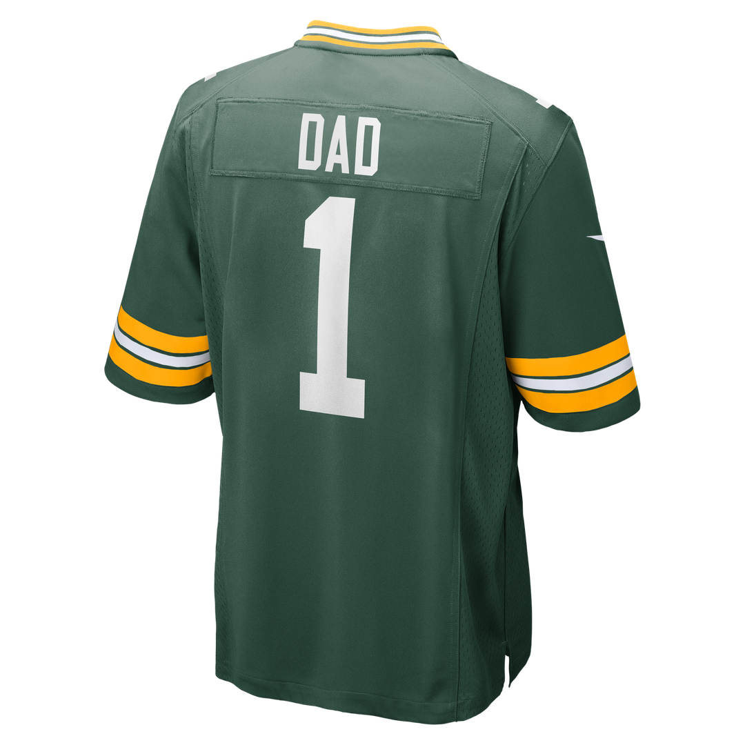 Number 1 Dad Green Bay Packers Game Jersey - Green
