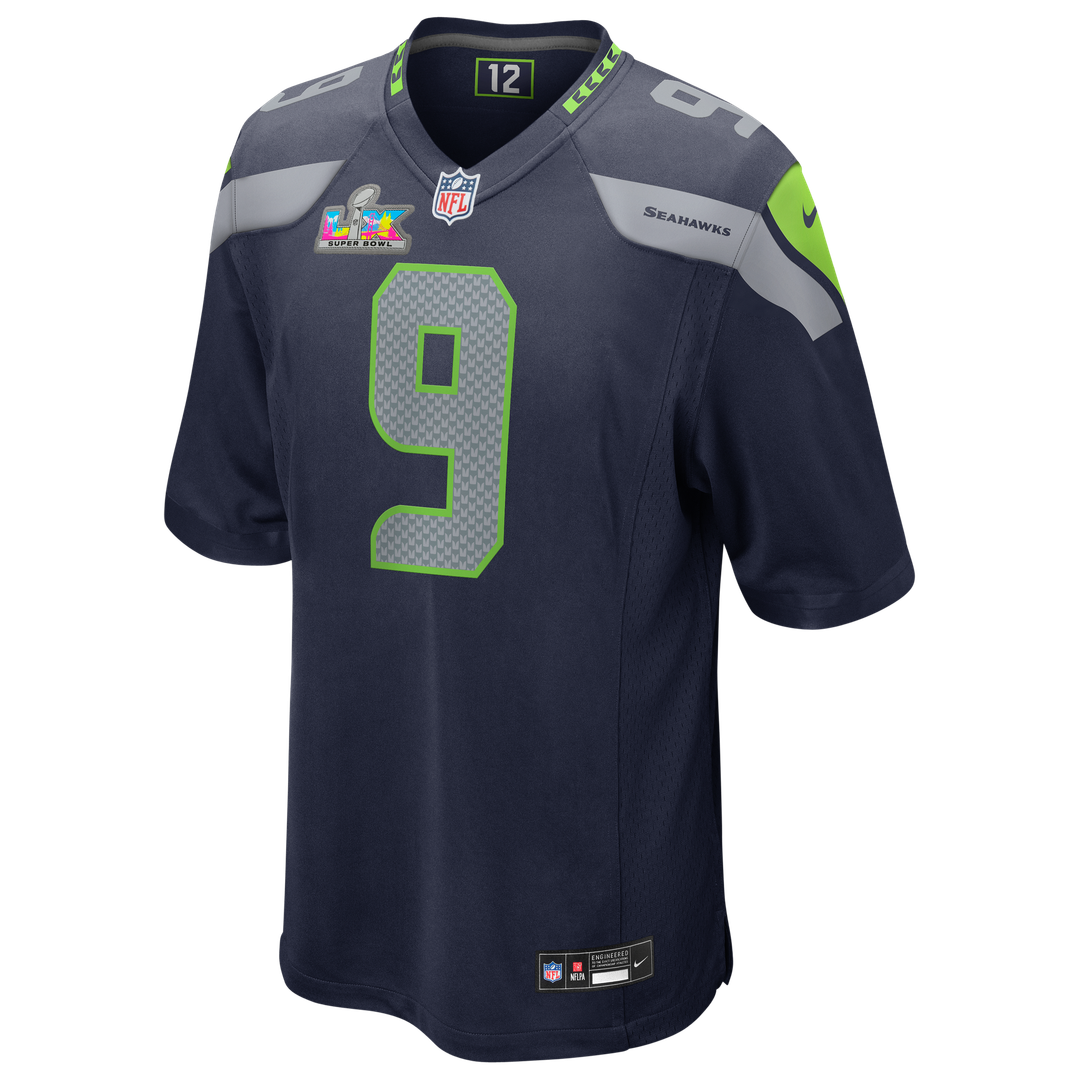 Kenneth Walker III Seattle Seahawks Super Bowl LX Patch Game Jersey - College Navy