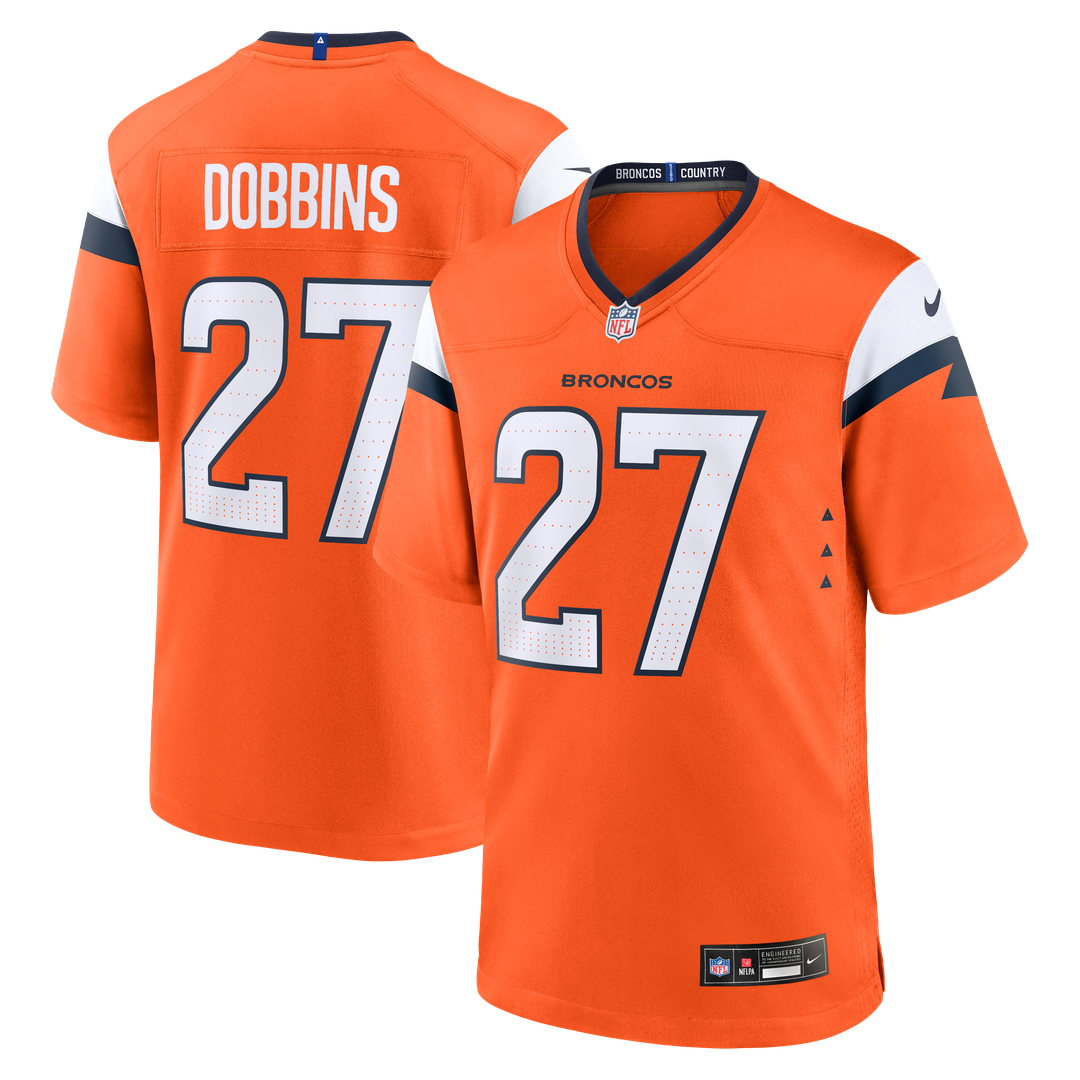 J.K. Dobbins Denver Broncos Team Game Jersey - Orange