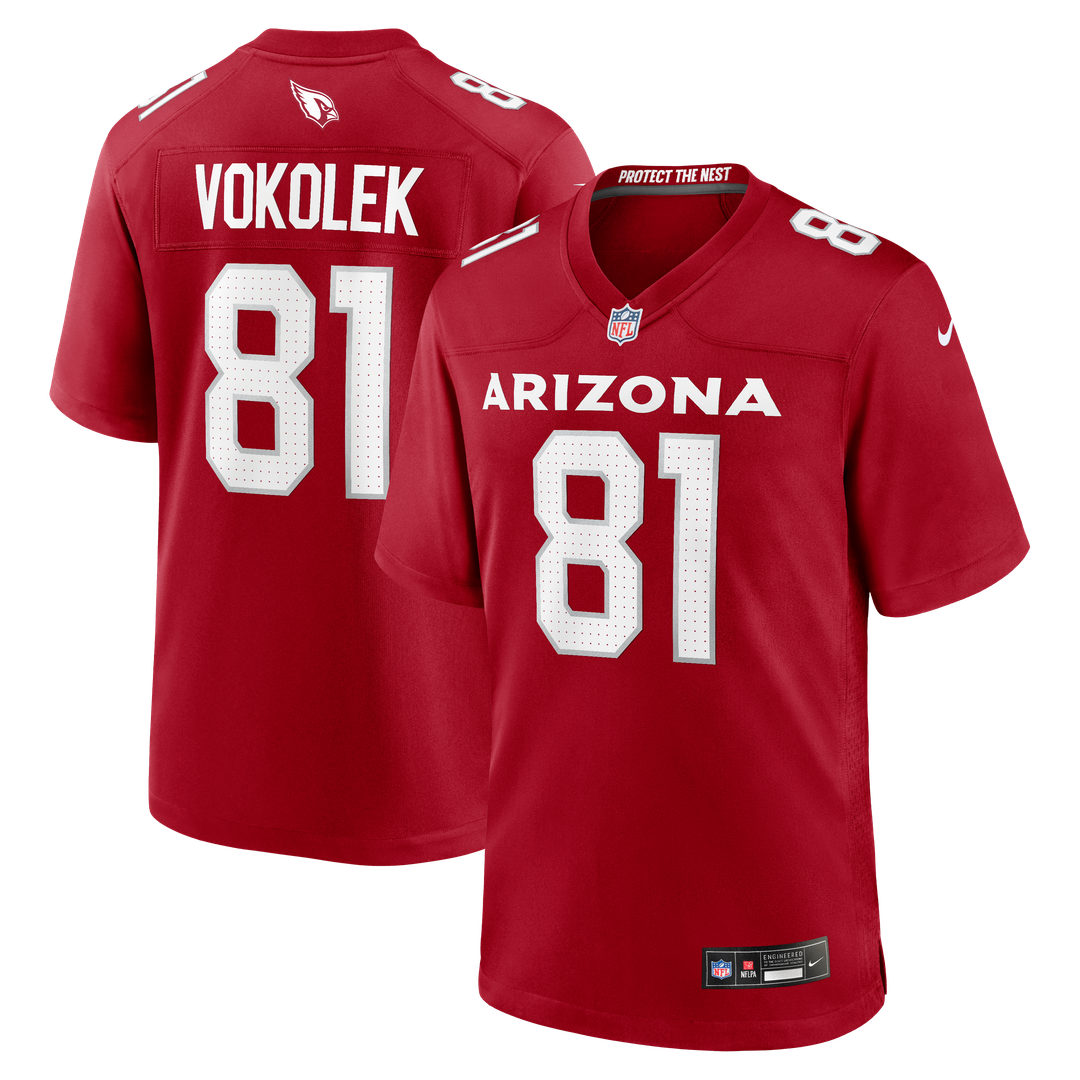 Travis Vokolek Arizona Cardinals Team Game Jersey - Cardinal