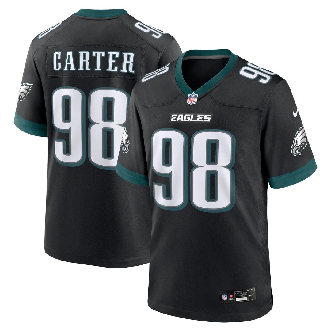 Jalen Carter Philadelphia Eagles Team Game Jersey - Midnight Green