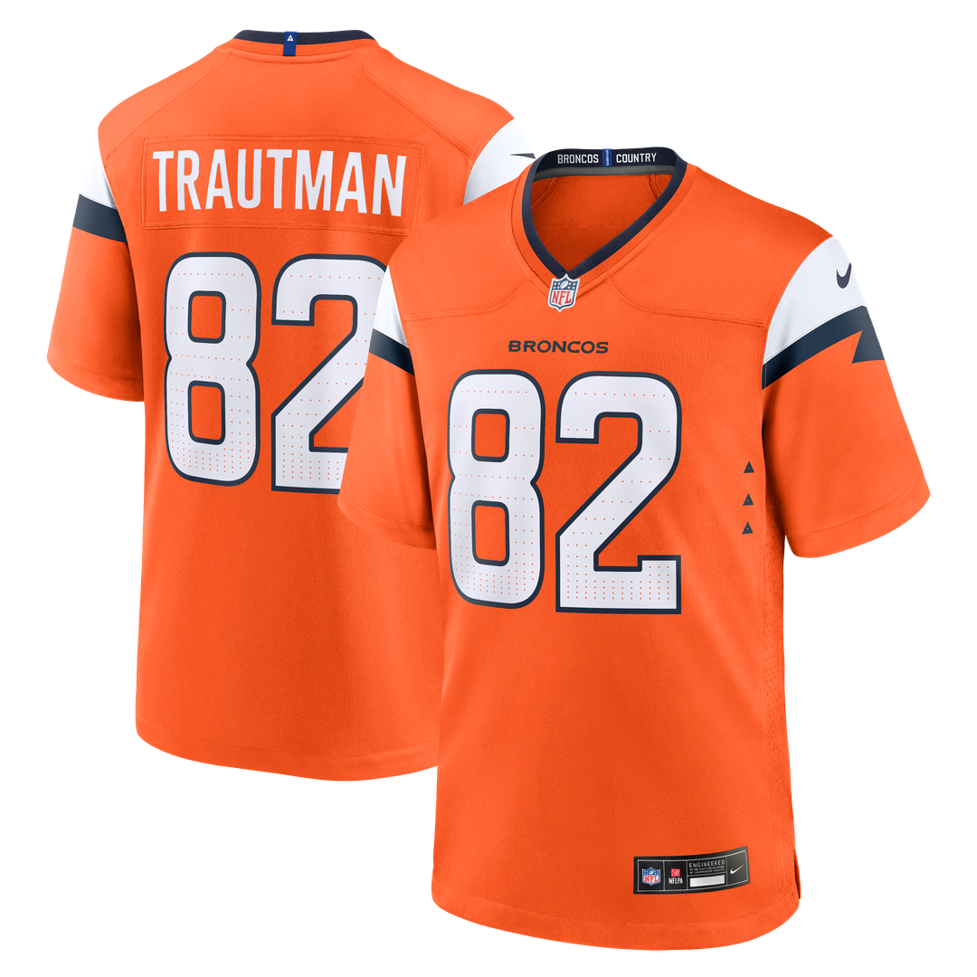 Adam Trautman Denver Broncos Team Game Jersey - Orange