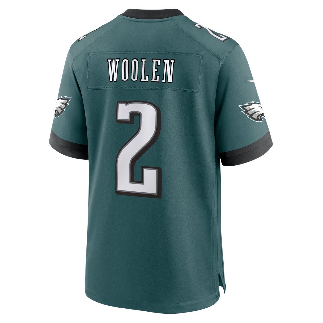 Tariq Woolen Philadelphia Eagles Team Game Jersey - Midnight Green