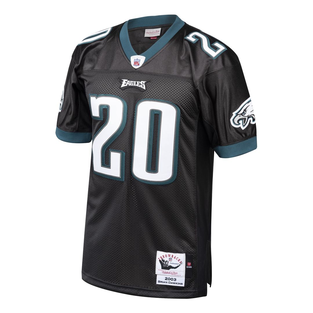 Brian Dawkins Philadelphia Eagles 2003 Authentic Throwback Retired Player Jersey - Black